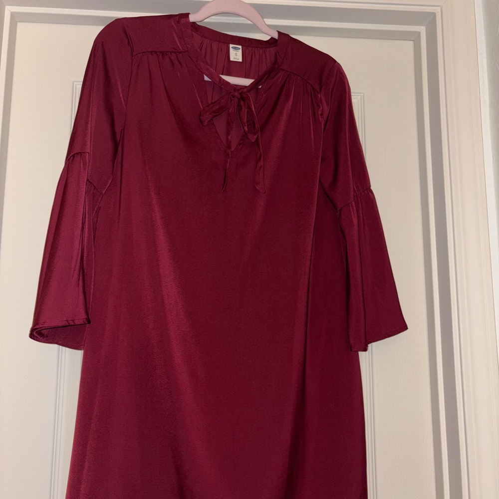 Old Navy Women's Long Sleeve Dress - Burgundy